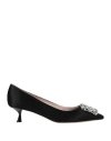 Roger Vivier Woman Pumps Black Size 12 Textile Fibers In Black