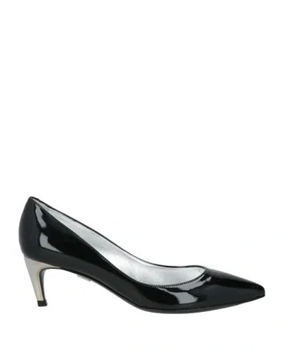 Roger Vivier Woman Pumps Black Size 4.5 Leather