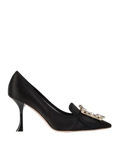 Roger Vivier Woman Pumps Black Size 5.5 Textile Fibers
