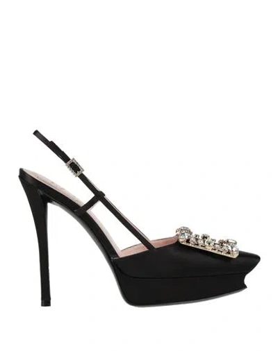 Roger Vivier Woman Pumps Black Size 5.5 Textile Fibers