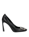 Roger Vivier Patent Leather Belle Vivier Pumps With Maxi Buckle 8cm In Black