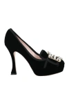 Roger Vivier Woman Pumps Black Size 7.5 Textile Fibers In Multi