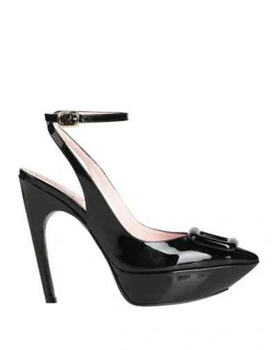 Roger Vivier Woman Pumps Black Size 8 Leather