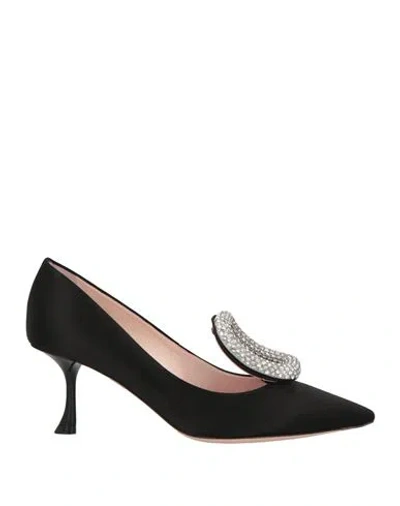 Roger Vivier Woman Pumps Black Size 8 Textile Fibers