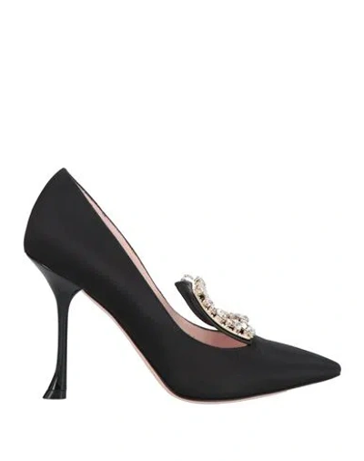 Roger Vivier Woman Pumps Black Size 8 Textile Fibers