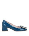 Roger Vivier Woman Pumps Blue Size 4.5 Leather