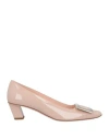 Roger Vivier Woman Pumps Blush Size 10 Soft Leather In Pink