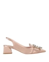 Roger Vivier Woman Pumps Blush Size 8 Textile Fibers In Pink