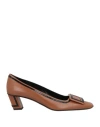 Roger Vivier Woman Pumps Brown Size 5.5 Calfskin In Black