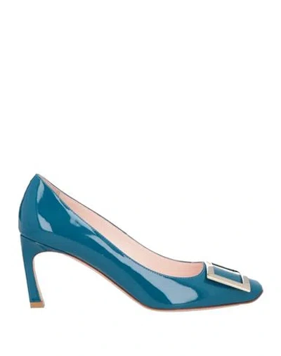 Roger Vivier Woman Pumps Deep Jade Size 5.5 Leather In Green