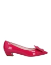 Roger Vivier Woman Pumps Fuchsia Size 5 Leather In Pink