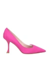Roger Vivier Woman Pumps Fuchsia Size 7 Textile Fibers In Pink