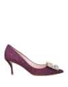 Roger Vivier Woman Pumps Garnet Size 4 Leather In Multi
