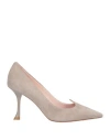 Roger Vivier Woman Pumps Grey Size 8 Soft Leather In Grey