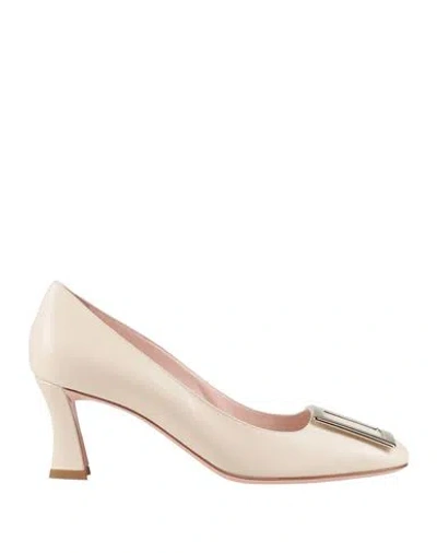 Roger Vivier Woman Pumps Ivory Size 10 Soft Leather In White