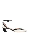 ROGER VIVIER ROGER VIVIER WOMAN PUMPS IVORY SIZE 11 LEATHER