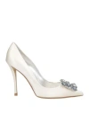 Roger Vivier Woman Pumps Ivory Size 7.5 Textile Fibers In White