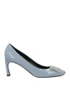 Roger Vivier Woman Pumps Lead Size 12 Leather In Multi