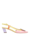 Roger Vivier Woman Pumps Light Pink Size 10.5 Leather In Multi