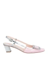 Roger Vivier Women's Salon Slingback Belle Vivier Heb. Metal Sneaker In Pink
