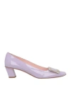 Roger Vivier Woman Pumps Lilac Size 5 Leather In Purple