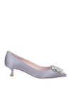 Roger Vivier Woman Pumps Lilac Size 7 Textile Fibers In Purple