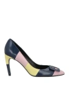 Roger Vivier Woman Pumps Midnight Blue Size 7.5 Leather In Multi
