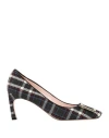 Roger Vivier Woman Pumps Navy Size 6 Textile Fibers