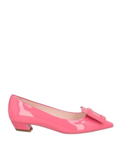 Roger Vivier Woman Pumps Pink Size 4 Leather