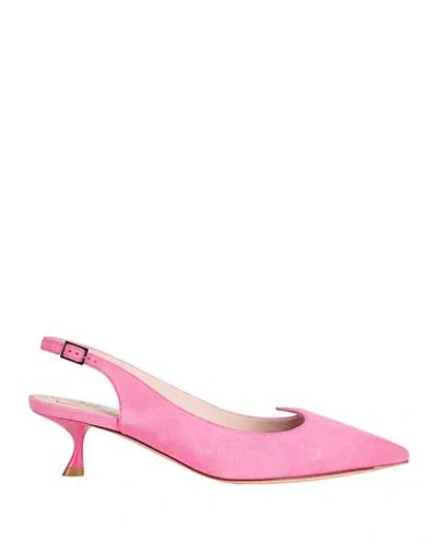 Roger Vivier Woman Pumps Pink Size 5.5 Leather