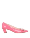 Roger Vivier Woman Pumps Pink Size 5.5 Soft Leather