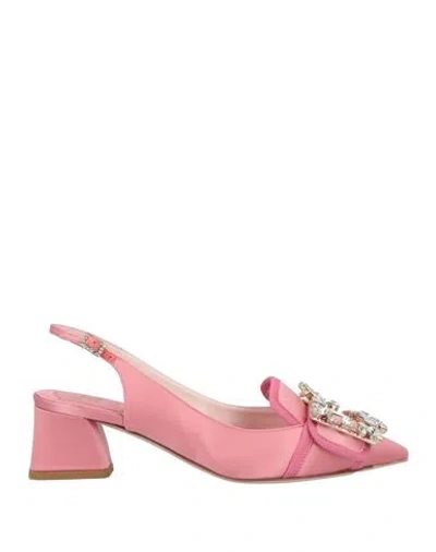 Roger Vivier Woman Pumps Pink Size 6 Textile Fibers