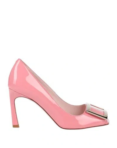 Roger Vivier Woman Pumps Pink Size 5 Soft Leather