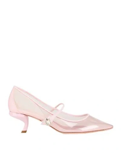 Roger Vivier Woman Pumps Pink Size 8 Pvc - Polyvinyl Chloride
