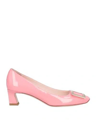 Roger Vivier Woman Pumps Pink Size 5 Soft Leather