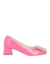 Roger Vivier Woman Pumps Pink Size 8 Soft Leather In Pink