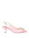 Roger Vivier Virgule Slingback Pumps In Pink