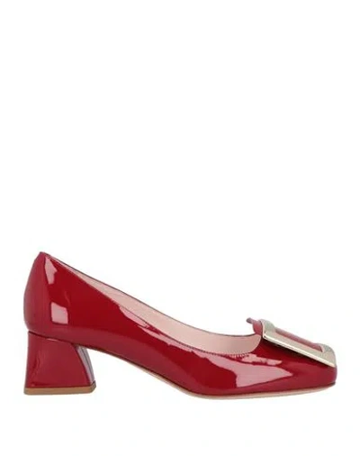 Roger Vivier Woman Pumps Red Size 6.5 Leather