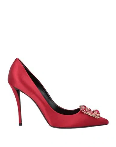 Roger Vivier Woman Pumps Red Size 6.5 Textile Fibers