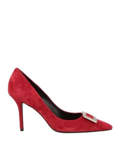 Roger Vivier Woman Pumps Red Size 7.5 Leather