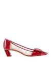 Roger Vivier Woman Pumps Red Size 7.5 Soft Leather