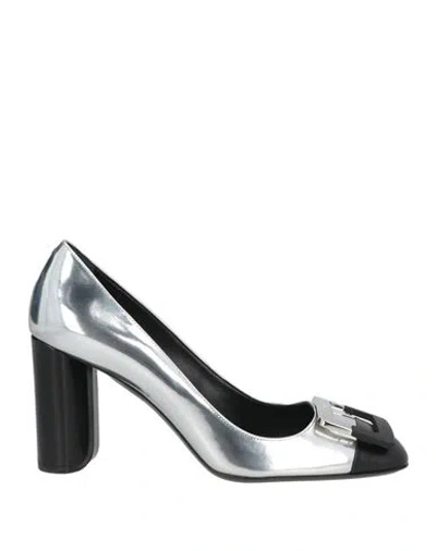 Roger Vivier Woman Pumps Silver Size 6.5 Leather