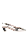 Roger Vivier Woman Pumps Silver Size 8 Leather In Silver