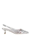 Roger Vivier I Love Vivier Multistrap Slingback Pumps In Leather In Silver