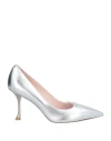 Roger Vivier Woman Pumps Silver Size 8 Leather