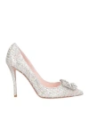 Roger Vivier Tweed Pump In Silver