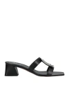 Roger Vivier Woman Sandals Black Size 4.5 Leather