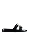 Roger Vivier Plateausandalen Aus Leder Mit Schnalle In Schwarz