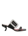 Roger Vivier Woman Sandals Black Size 7 Leather In Black