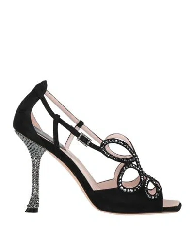 Roger Vivier Woman Sandals Black Size 8 Leather